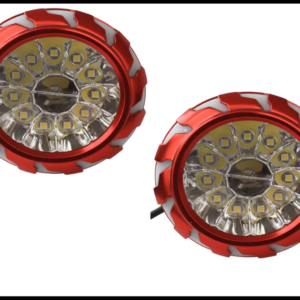 FARO NIEBLA 12 LEDS 15W BLANCO LUZ ALTA Y BAJA Y OJO DE ANGEL AZUL 12V PAR