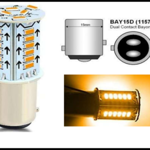 FOCO 1157 30 HIPER LED AMBAR SECUENCIAL 12V PIEZA