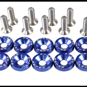 TORNILLO DECORATIVO ALUMINIO JDM AZUL 10 PIEZAS JUEGO