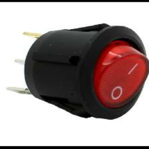 SWITCH REDONDO 1 PASO ON/OFF ROJO 12-110V PIEZA