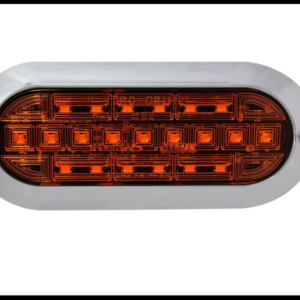 PLAFON OVALADO PLANO 21 LED AMBAR 3 FUNCIONES ALTA, BAJA Y ESTROBO 12-24V PIEZA