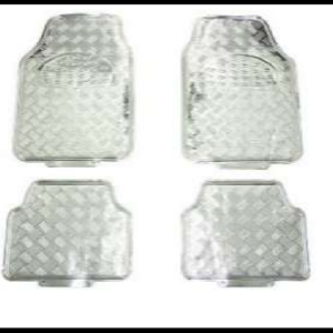 TAPETE METALIZADO CROMO  SET 4 PIEZAS