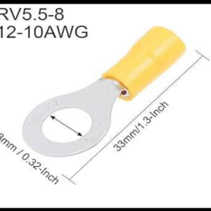 TERMINAL OJO RV5.5-8 AISLADA AMARILLA BOLSA 100 PIEZAS