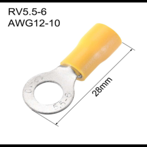 TERMINAL OJO RV5.5-6 AISLADA AMARILLA BOLSA 100 PIEZAS