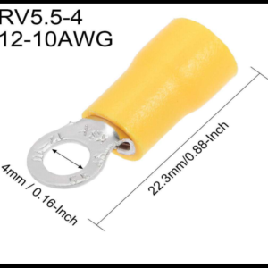 TERMINAL OJO RV5.5-4 AISLADA AMARILLA BOLSA 100 PIEZAS