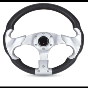 VOLANTE DEPORTIVO NEGRO/ PLATA 32CM PIEZA