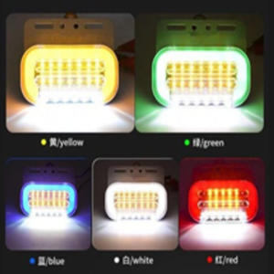 PLAFON LUZ LED GEL RED Y CENTRO AMBAR C/BASE METALICA 24V PIEZA