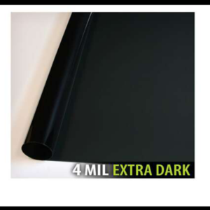 PELICULA ANTI-ASALTO NEGRO 4MIL 5 % OBSCURO 50CM X 30M ROLLO