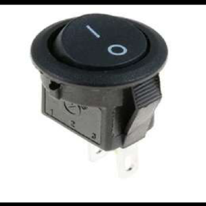 SWITCH REDONDO 1 PASO ON/OFF NEGRO 12-110V PIEZA