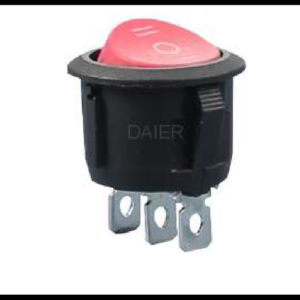 SWITCH REDONDO 2 PASOS ROJO 12-110V PIEZA