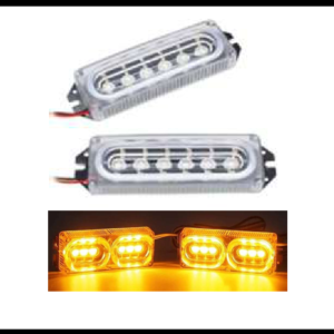 ESTROBO 6 LED AMBAR 12V JUEGO