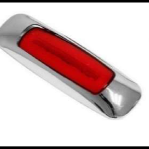 PLAFON LED GEL ROJO BISEL CROMADO 3 FUNCIONES ALTA, BAJA Y ESTROBO 12-24V PIEZA