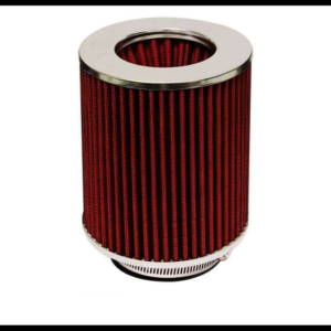 FILTRO DE ALTO FLUJO RECTO UNIVERSAL ROJO/CROMO PIEZA