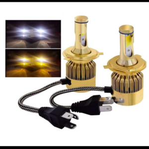 FOCO LED 9007 C6S 2 LED BLANCO-AMBAR Y ESTROBO 3800lm 12-24V JUEGO
