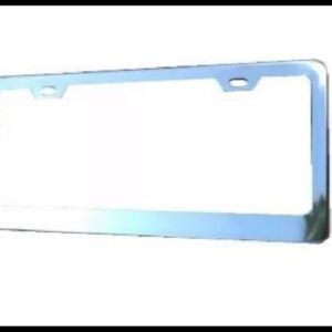 MARCO DE PLACA LISO CROMADO METALICO PIEZA