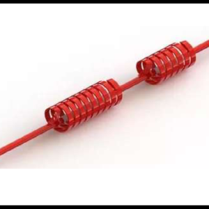 ANTENA PARA CB DOBLE ASPIRAL ALUMINIO ROJO PIEZA