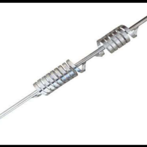 ANTENA PARA CB DOBLE ASPIRAL ALUMINIO PLATA PIEZA