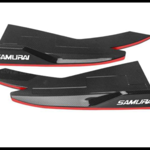 ALERON ESQUINERO TRASERO SAMURAI UNIVERSAL CARBONO FILO ROJO 51CM PAR