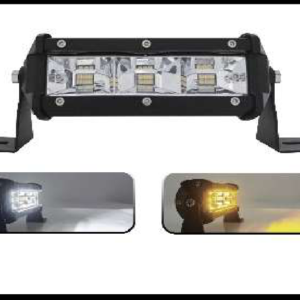 BARRA 18 LED 72W LUZ BLANCA/AMBAR FIJA Y ESTROBO 14.7 x 5 x 4CM 12-48V PIEZA