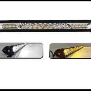 BARRA 30 LED 1 LINEA 90W LUZ BLANCA/AMBAR FIJA Y ESTROBO 28CM 12V PIEZA