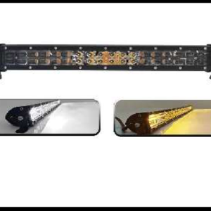 BARRA 36 LED SLIM CON LUPA 108W LUZ BLANCA/AMBAR FIJA Y ESTROBO 38CM 12V PIEZA