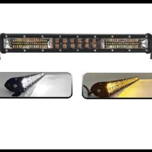 BARRA 48 LED SLIM CON LUPA 144W LUZ BLANCA/AMBAR FIJA Y ESTROBO 38CM 12V PIEZA
