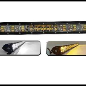 BARRA 48 LED SLIM CON LUPA 144W LUZ BLANCA/AMBAR FIJA Y ESTROBO 38CM 12V PIEZA