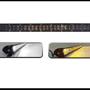 BARRA 48 LED SLIM CON LUPA 144W LUZ BLANCA/AMBAR FIJA Y ESTROBO 38CM 12V PIEZA