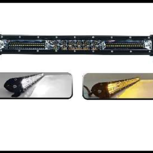 BARRA 48 LED SLIM 144W LUZ BLANCA/AMBAR FIJA Y ESTROBO 38CM 12V PIEZA