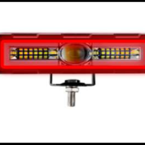 BARRA LED 27W BICOLOR BLANCO / AMBAR CON OJO DE ANGEL ROJO 12V PIEZA
