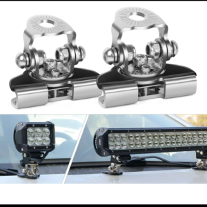 BASE METALICA UNIVERSAL PARA FAROS O BARRAS LED SET 2 PIEZAS