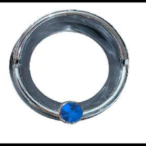 BISEL DE TABLERO CROMADO CHICO DIAMANTE AZUL 6.5CM PIEZA