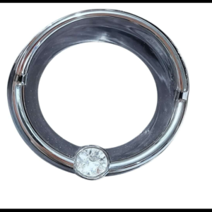 BISEL DE TABLERO CROMADO CHICO DIAMANTE BLANCO 6.5CM PIEZA