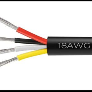 CABLE AUTOMOTRIZ 18 AWG 4 LINEAS NEGRO/ROJO/AMARILLO/BLANCO RECUBRIMIENTO NEGRO ROLLO 100 METROS