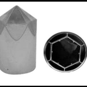 CAPUCHON CROMADO PLASTICO ALTO 9CM PRESION 33MM PIEZA