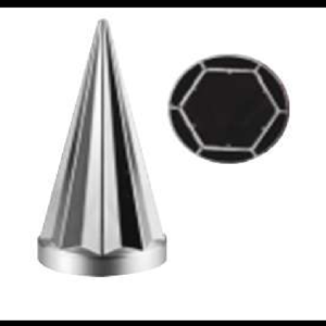 CAPUCHON CROMADO PLASTICO ALTO 12CM PRESION PIEZA