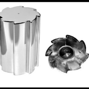 CAPUCHON CROMADO PLASTICO ALTO 9CM ROSCA PIEZA
