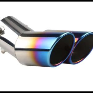 PUNTA DE ESCAPE DOBLE UNIVERSAL METALICA FLAMEADO MULTICOLOR PIEZA