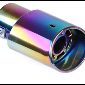 PUNTA DE ESCAPE RECTA UNIVERSAL METALICA FLAMEADO MULTICOLOR PIEZA
