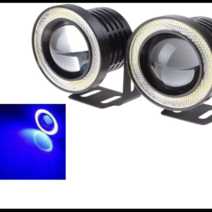 FARO NIEBLA 10W BLANCO CON LUPA Y OJO DE ANGEL AZUL 3.5 PULGADAS 12V JUEGO