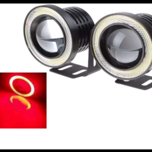 FARO NIEBLA 10W BLANCO CON LUPA Y OJO DE ANGEL ROJO 3.5 PULGADAS 12V JUEGO