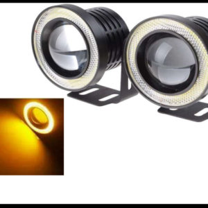 FARO NIEBLA 10W BLANCO CON LUPA Y OJO DE ANGEL AMBAR 3.5 PULGADAS 12V JUEGO