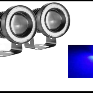 FARO NIEBLA 10W BLANCO CON LUPA Y OJO DE ANGEL AZUL 2.5 PULGADAS 12V JUEGO