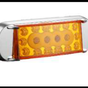PLAFON RECTANGULAR 16 LED Y ARO DE GEL  AMBAR 3 FUNCIONES ATA, BAJA Y ESTROBO 12V PIEZA