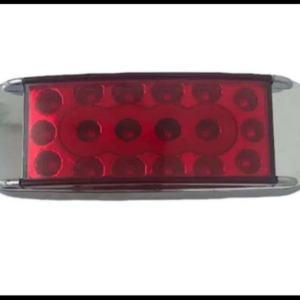 PLAFON RECTANGULAR 16 LED Y ARO DE GEL  ROJO 3 FUNCIONES ATA, BAJA Y ESTROBO 12V PIEZA
