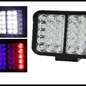FARO NIEBLA 30 LED BLANCO 45W 4500 LUMEN EXTREMOS ROJO-AZUL CUERPO DE PLASTICO CON ESTROBO 12V PIEZA