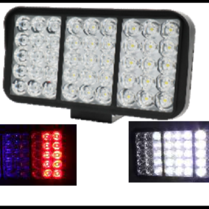 FARO NIEBLA 45 LED BLANCO 67W 6700 LUMEN EXTREMOS ROJO-AZUL CUERPO DE PLASTICO CON ESTROBO 12V PIEZA