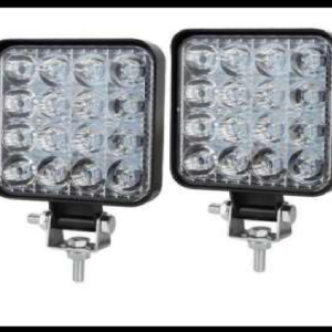 FARO NIEBLA 16 LED 48W MINI SLIM C/ESTROBO 12-24V JUEGO MEDIDA 8.5CM