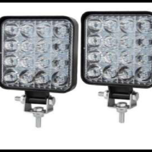 FARO NIEBLA 16 LED 48W MINI BICOLOR C/ESTROBO 12-24V JUEGO MEDIDA 8.5CM