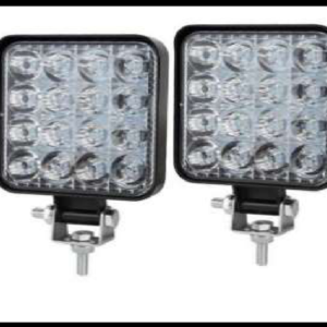 FARO NIEBLA 16 LED 48W MINI BICOLOR C/ESTROBO 12-24V JUEGO  MEDIDA 8.5CM